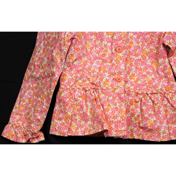 2006 Gymboree Freshly Picked Floral Jacket Ruffled Hem Cuffs Bows sz 12 Lightwei - Picture 3 of 11